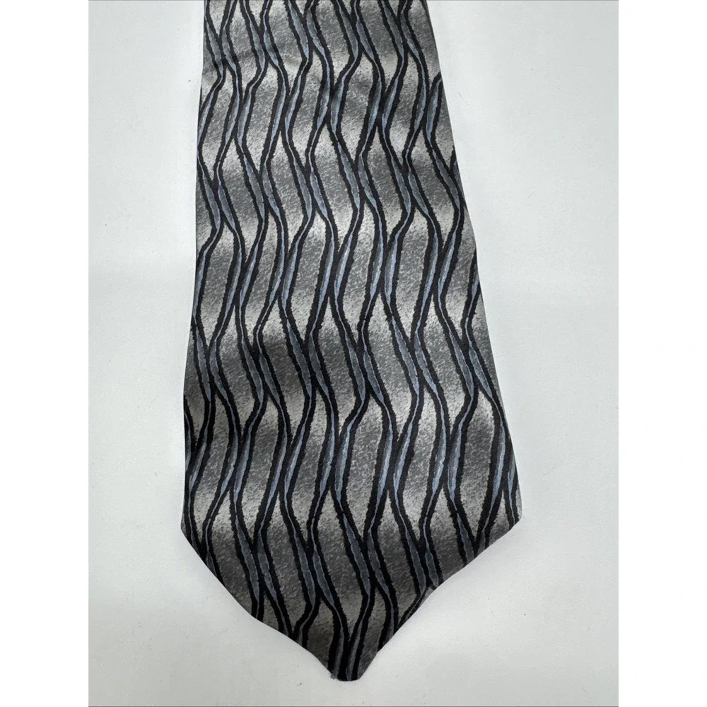 Robert Talbott Silk Tie Silver Gray Luxury Designer Nordstrom USA‎